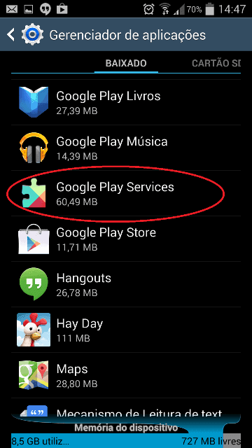 Como limpar o cache do Google Play  Store 5
