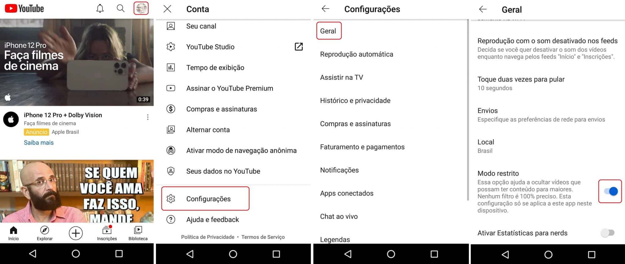 Dica: Como ativar o controlo parental na Play Store do Android