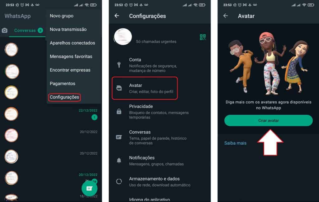 imagem 2 Como Criar seu Avatar no WhatsApp