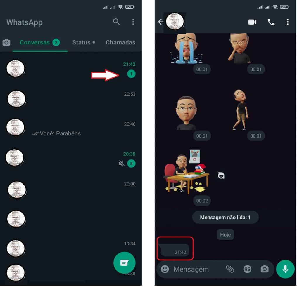Imagem 4 Como enviar mensagens invisíveis no WhatsApp