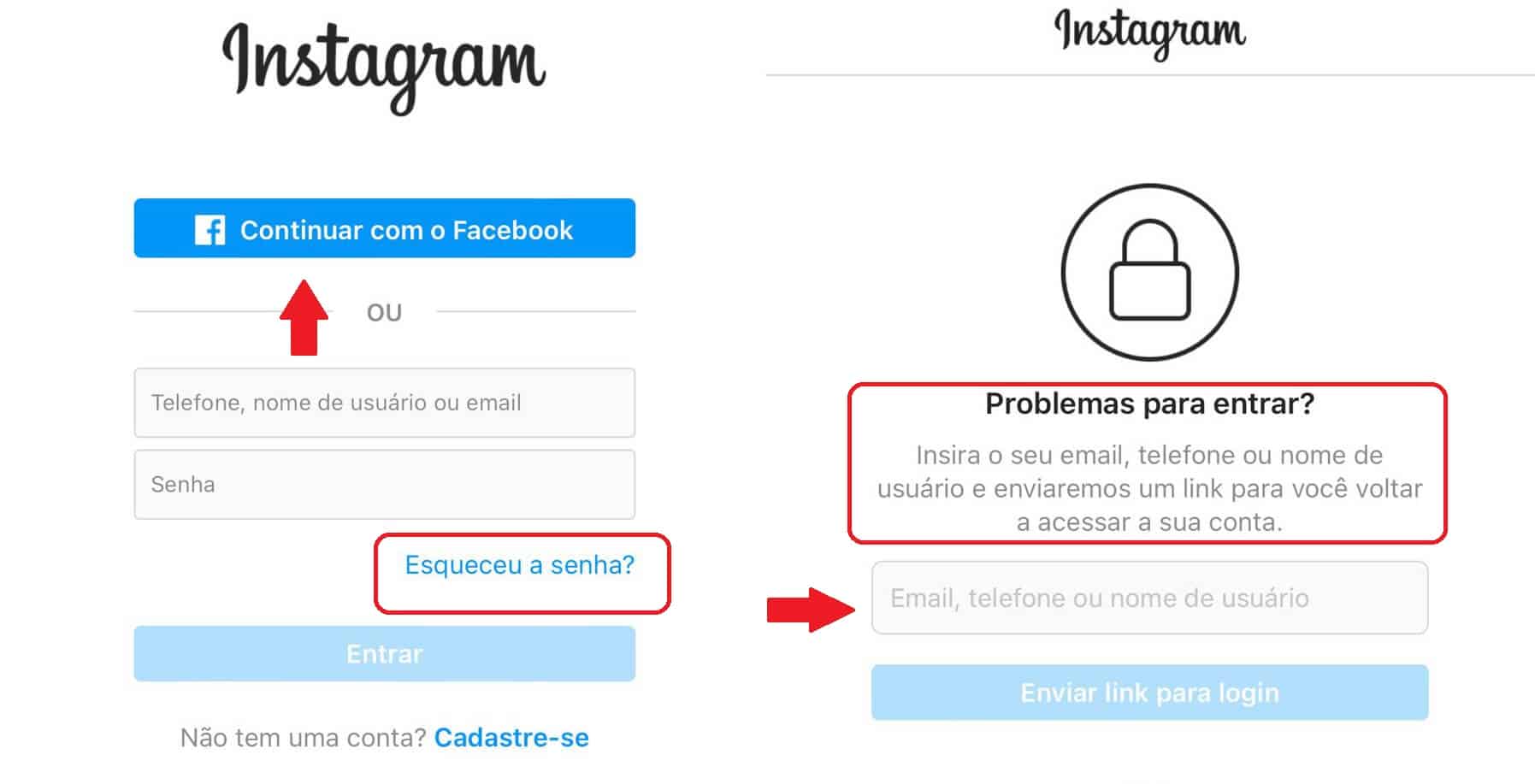 Como recuperar a conta desativada do Instagram