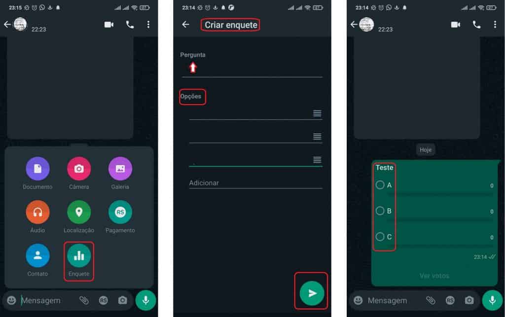 Imagem 2 Como criar enquetes no WhatsApp