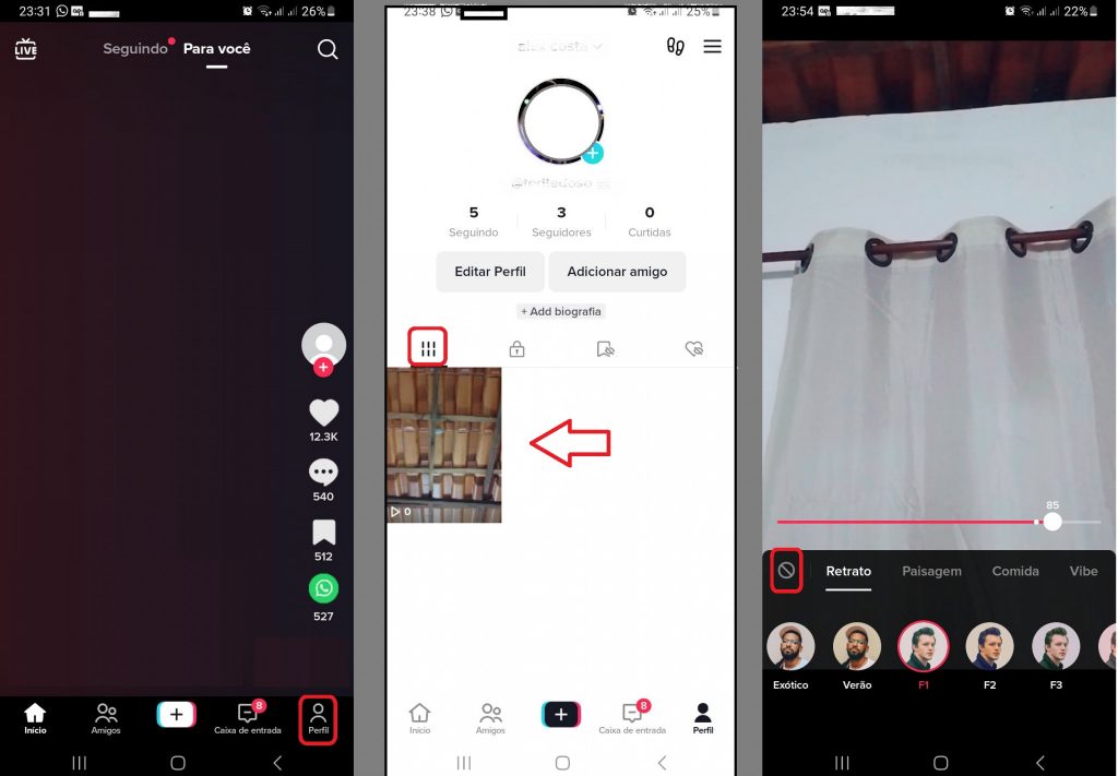 Imagem 2 Como remover os filtros do TikTok no Android
