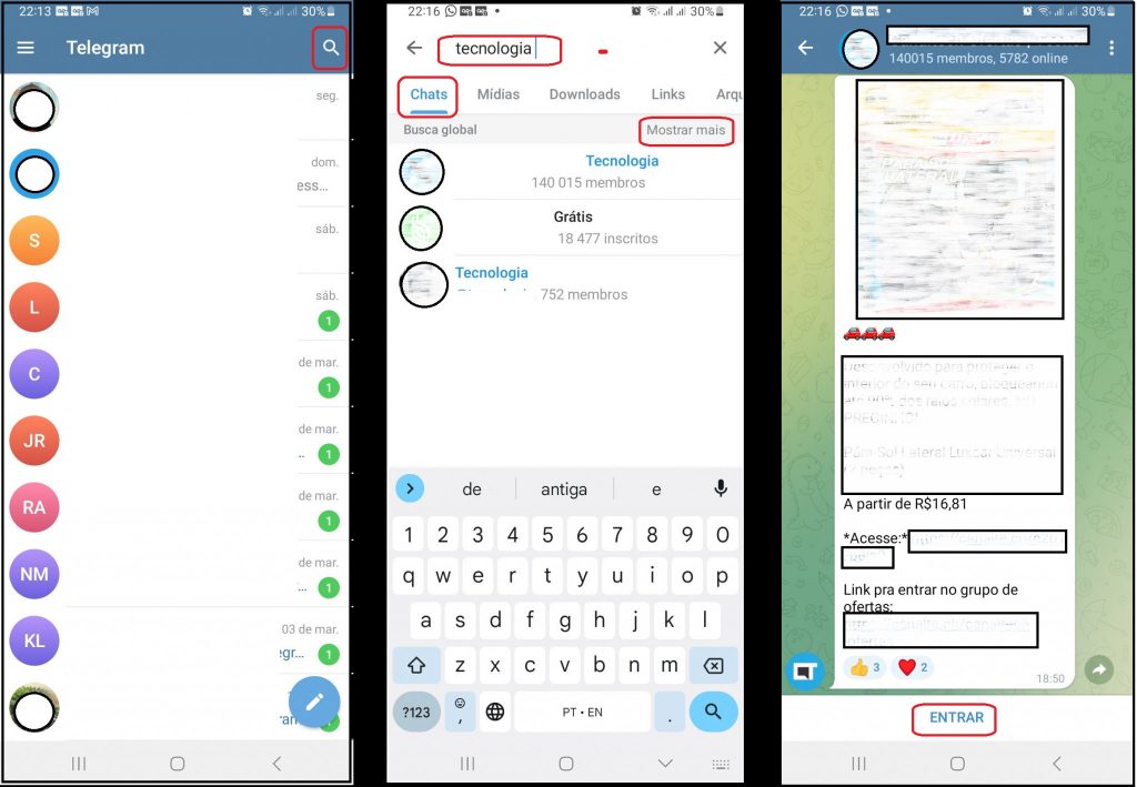 imagem 2 Como encontrar canais e grupos no Telegram