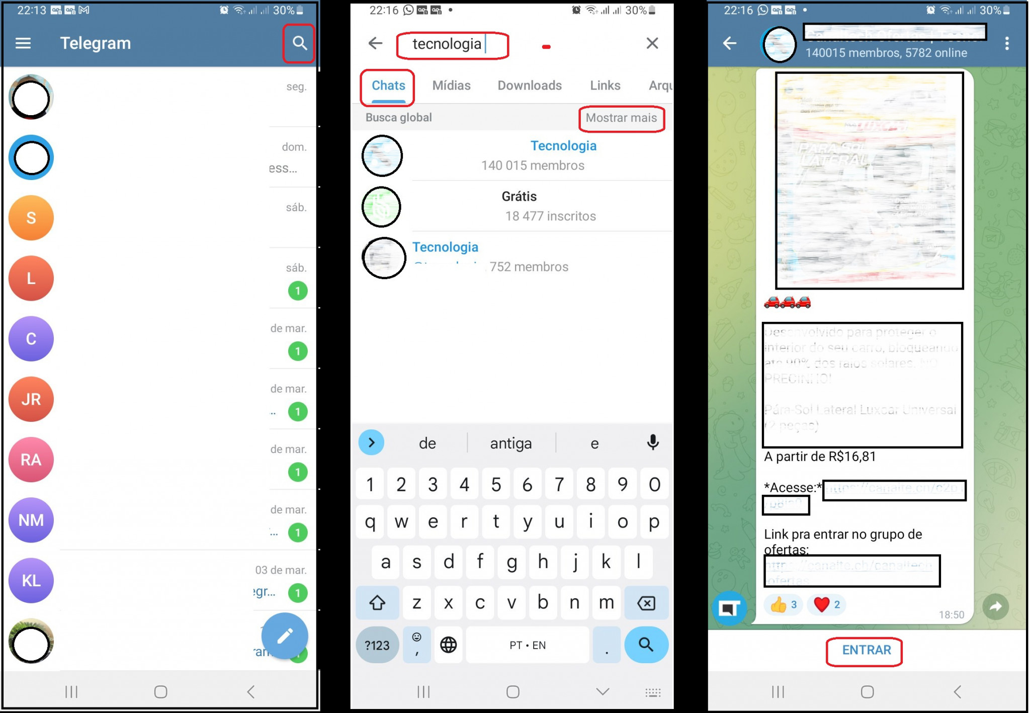 Como encontrar grupos no Telegram