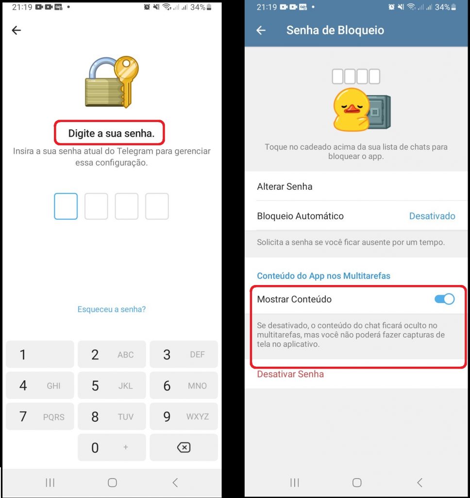 imagem 3 Como desativar a captura de tela do Telegram