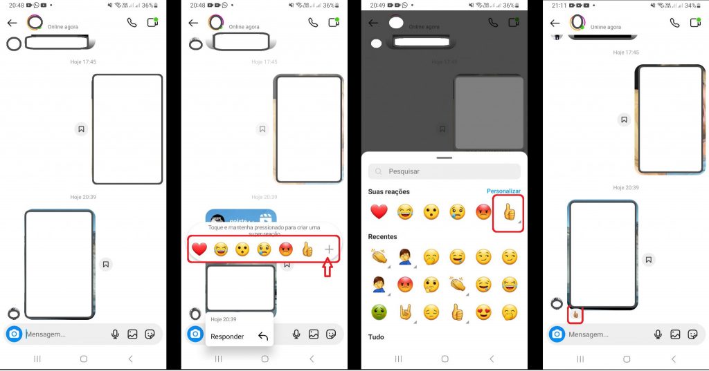 imagem 2 Como reagir a mensagens no Instagram