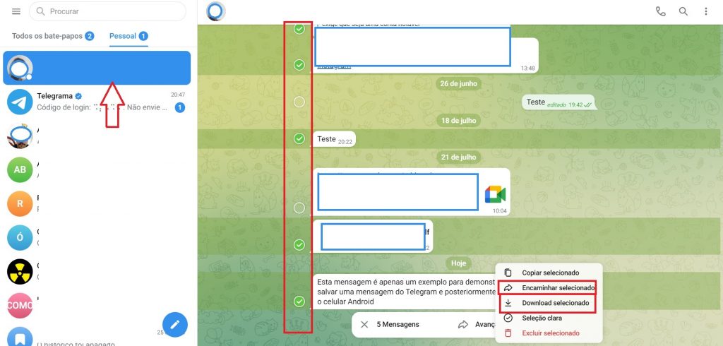 imagem 2 Como fazer backup de bate-papos do Telegram no Android