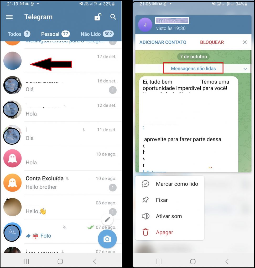imagem 2 Aprenda como ler mensagens do Telegram sem marcar como lidas