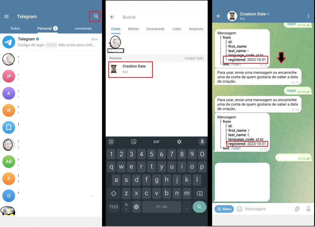 imagem 2 Como visualizar a data de criação de sua conta no Telegram no Android