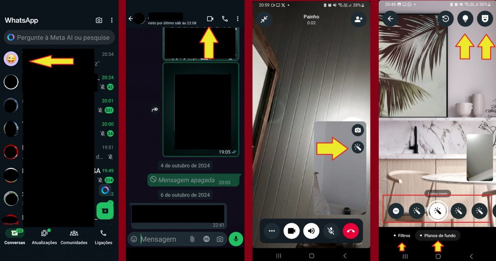 imagem 02 Como usar filtros e fundos em chamadas de vídeo no WhatsApp