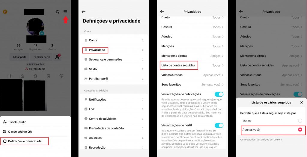 imagem 2 Como esconder sua lista de seguidores no TikTok