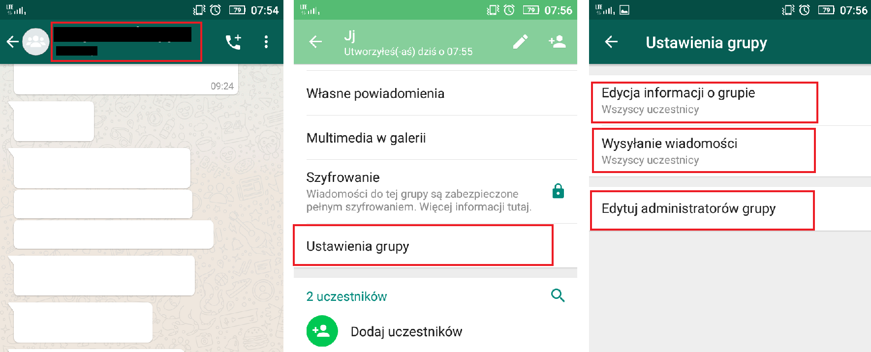 Jak zmienić ustawienia administratora grupy na WhatsApp