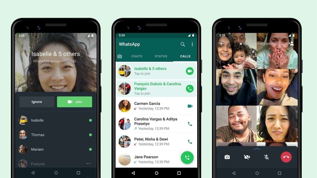 whatsapp video call on samsung smart tv