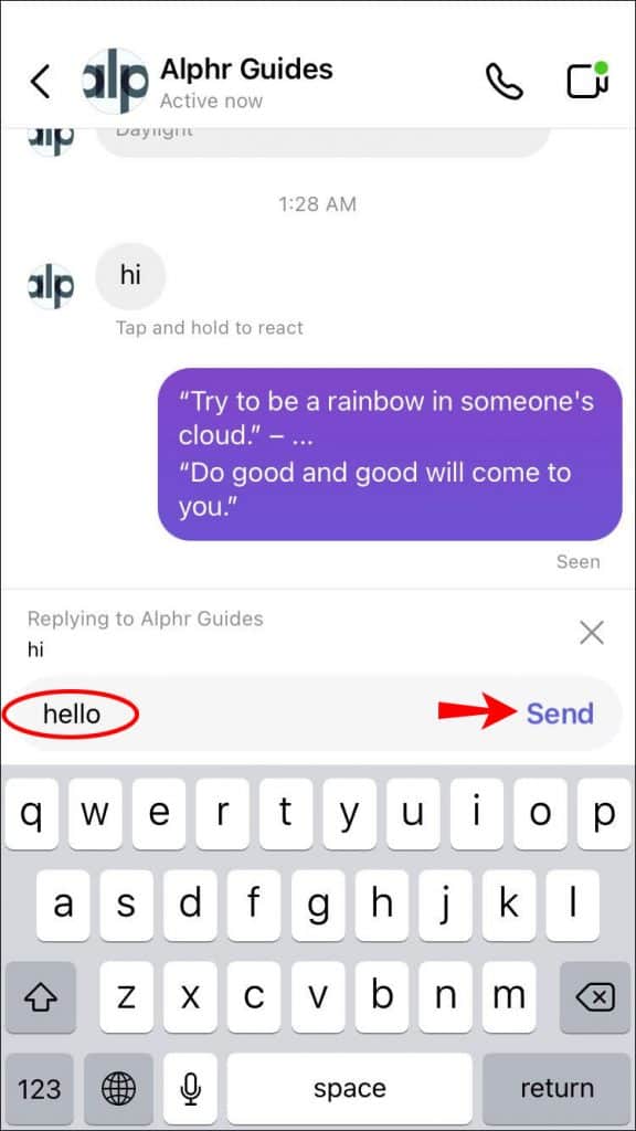 image 2: How to Reply To Specific Message on Instagram