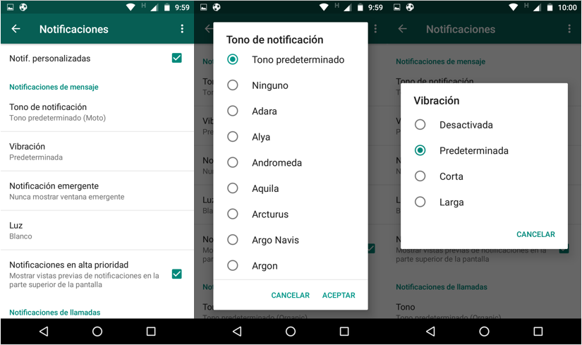 Imagen 3 - Cómo personalizar las notificaciones de WhatsApp en Android