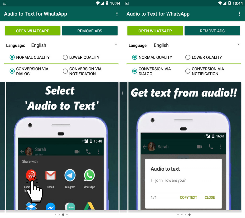 Imagen2 Convierte notas de voz de WhatsApp en texto desde tu Android