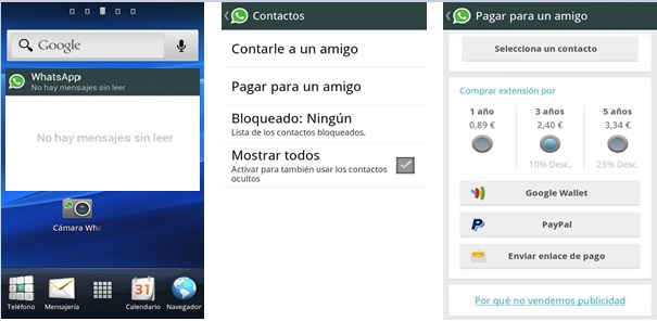 Actualización de WhatsApp incluye la opción de pagar la suscripción de un amigo