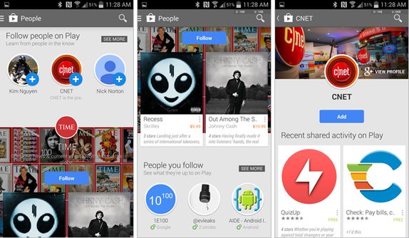 Personas, la nueva sección de Google Play que permite ver la actividad de nuestros amigos