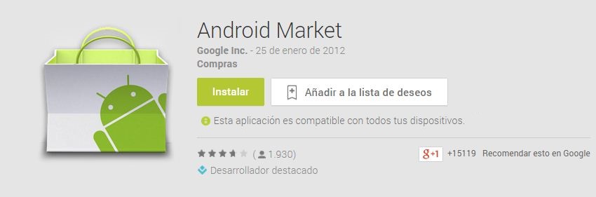 Instalar Android Market