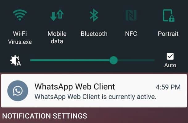 comment desactiver la notification whatsapp web