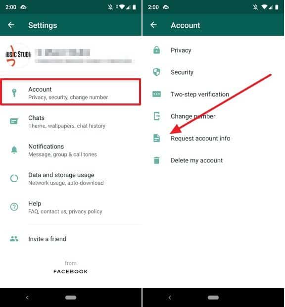 Image 2: How to View & Download all your WhatsApp Account Information