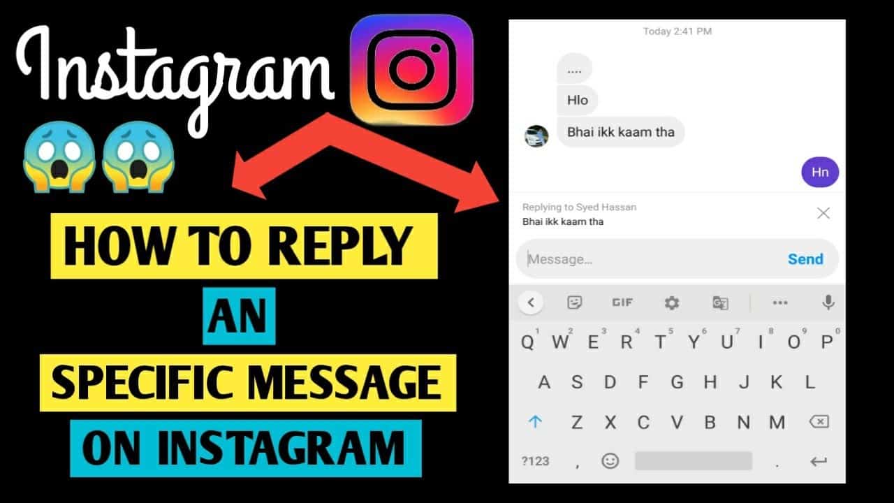 How to Reply To Specific Message on Instagram