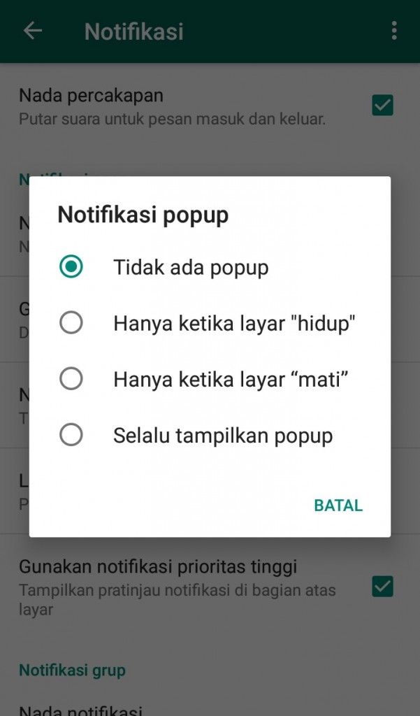 image of Cara Mengatur Setelan Pemberitahuan di WhatsApp untuk Android