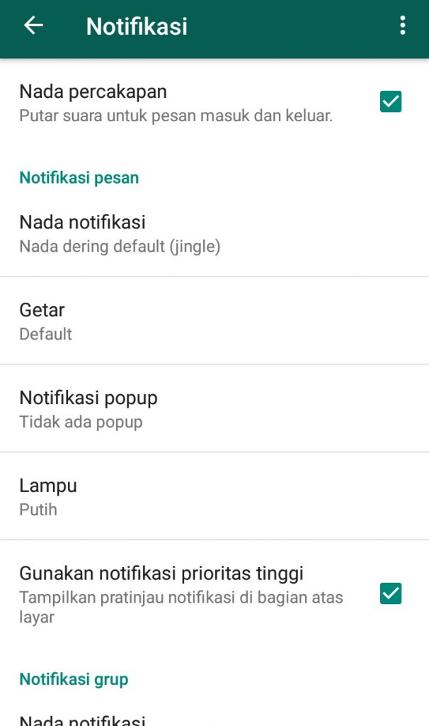 image of Cara Mengatur Setelan Pemberitahuan di WhatsApp untuk Android