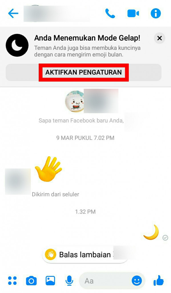 Image 10 Mode Gelap Facebook Messenger Akhirnya Tiba - Buka dengan Sebuah Emoji!