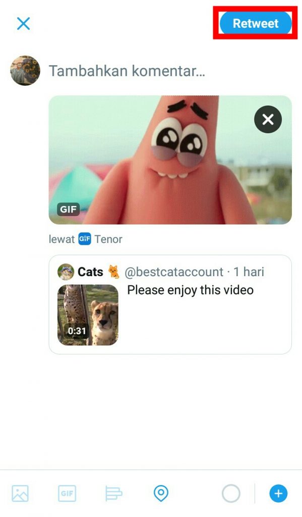 Image 6 Cara Menambahkan GIF, Foto, dan Video di Retweet Twitter