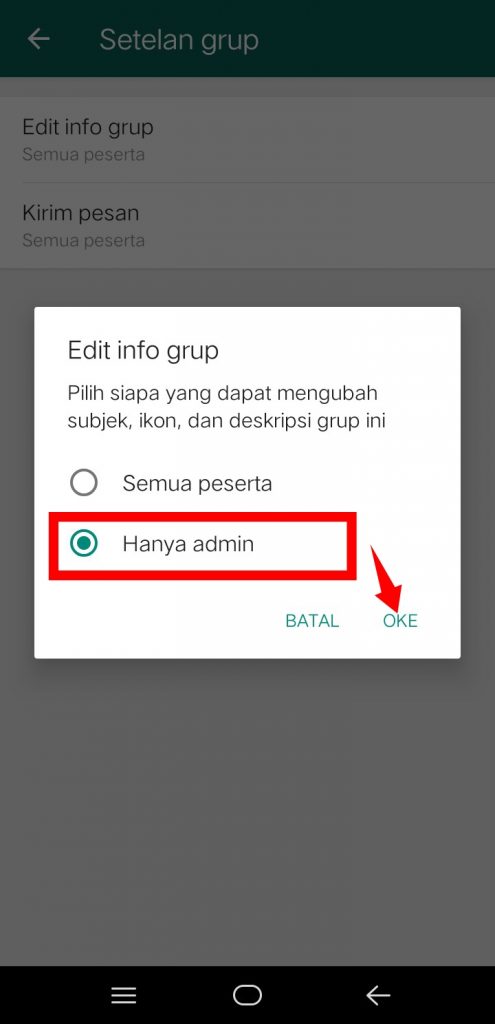 Image 5 Mencegah Orang Mengubah Nama Grup WhatsApp tanpa Izin Anda