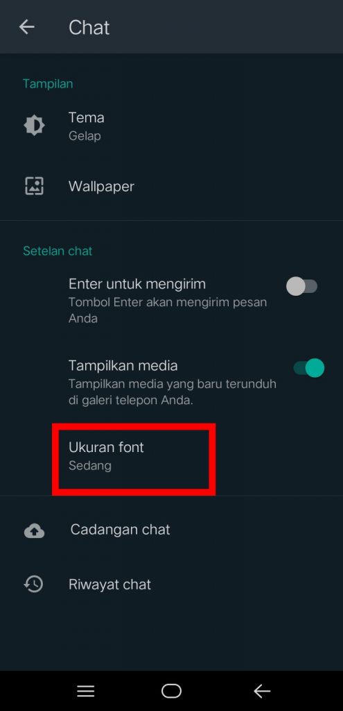 Image 4 Cara Mengubah Ukuran dan Gaya Font WhatsApp di Android