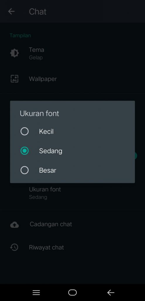 Image 5 Cara Mengubah Ukuran dan Gaya Font WhatsApp di Android