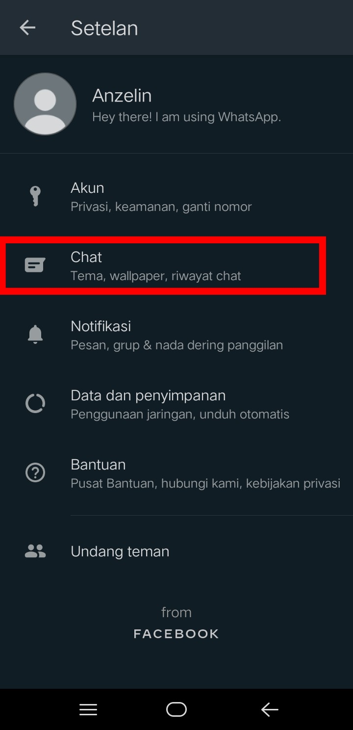 Cara Mengubah Bahasa Di WhatsApp