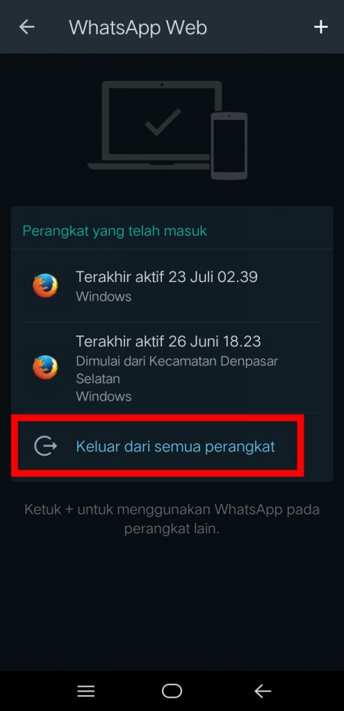 Image 12Cara Logout Semua Perangkat dari WhatsApp Web