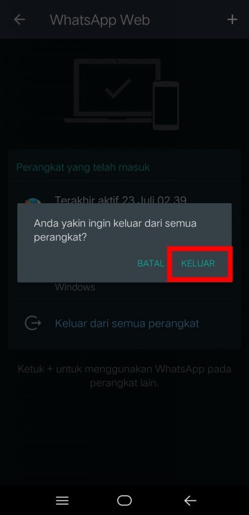 Image 3 Cara Logout Semua Perangkat dari WhatsApp Web