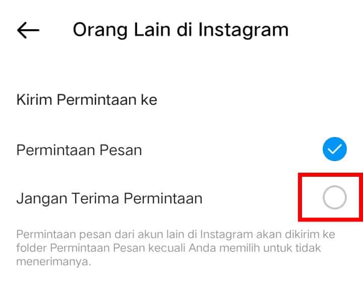 Image 2 Cara Mematikan Permintaan Pesan di Instagram