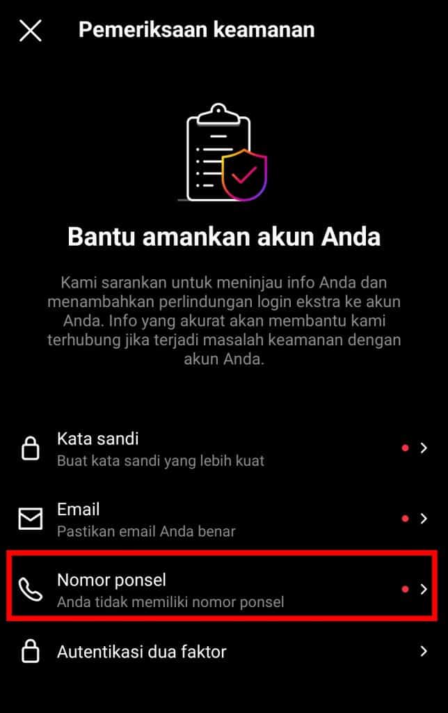 Image 8 Cara Menggunakan Pemeriksaan Keamanan Instagram