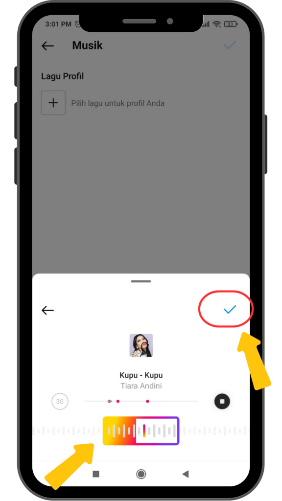 Cara menambahkan musik ke profil instagram