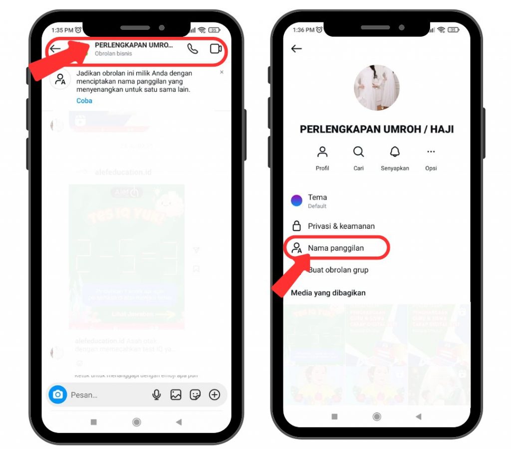 Cara Menambahkan Nama Panggilan di DM Instagram