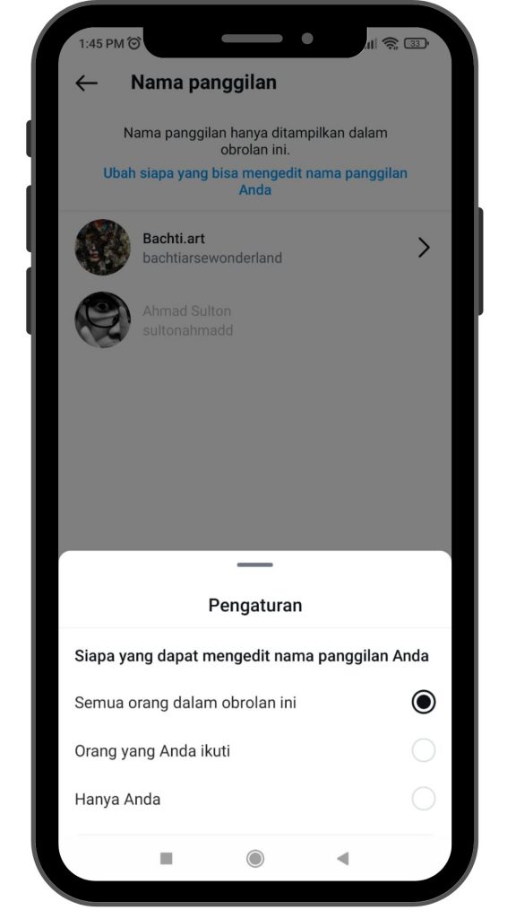 Cara Menambahkan Nama Panggilan di DM Instagram