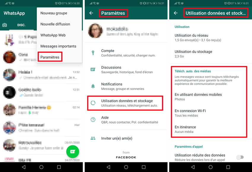 Astuce WhatsApp pour empêcher le téléchargement automatique de photos et vidéos