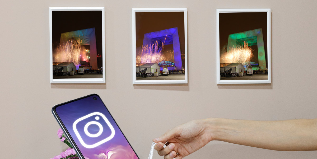 Bannière pour créer un post Instagram avec carrousel de photos sur Android
