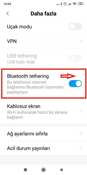 bluetooth-ile-wifi-paylaşma