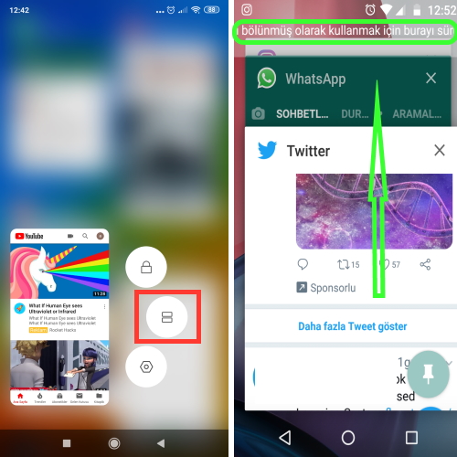 Android B L Nm Ekran Ile Ayn Anda Ki Uygulama Nas L Kullan L R