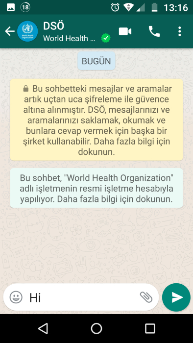 koronavirüs-dünya-sağlık-örgütü-whatsapp