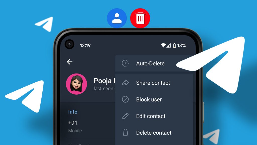 Как удалять контакты в Telegram на Android